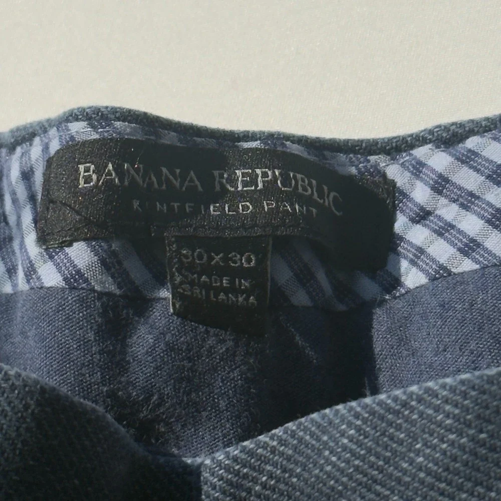 Banana Republic Mens 30x30 Mason Fit Tapered Pants Navy Blue #196 TimothyB
